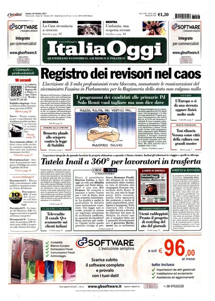 Italia oggi : quotidiano di economia finanza e politica